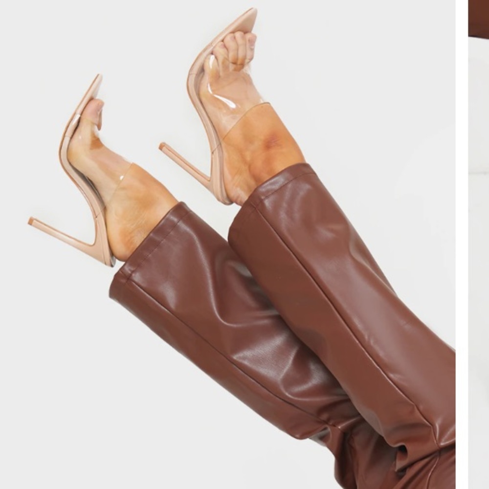 Nude Clear Strap Pu Point Toe High Heels
from pretty little thing